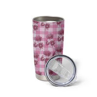 Pink Palaka Hawaii Tumbler Cup Hawaiian Lehua Blossoms