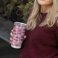 Pink Palaka Hawaii Tumbler Cup Hawaiian Lehua Blossoms