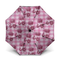 Pink Palaka Hawaii Umbrella Hawaiian Lehua Blossoms