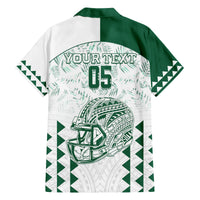 Custom Hawaii Football Family Matching Off Shoulder Maxi Dress and Hawaiian Shirt Rainbow Warriors Kakau Pattern LT05 - Polynesian Pride