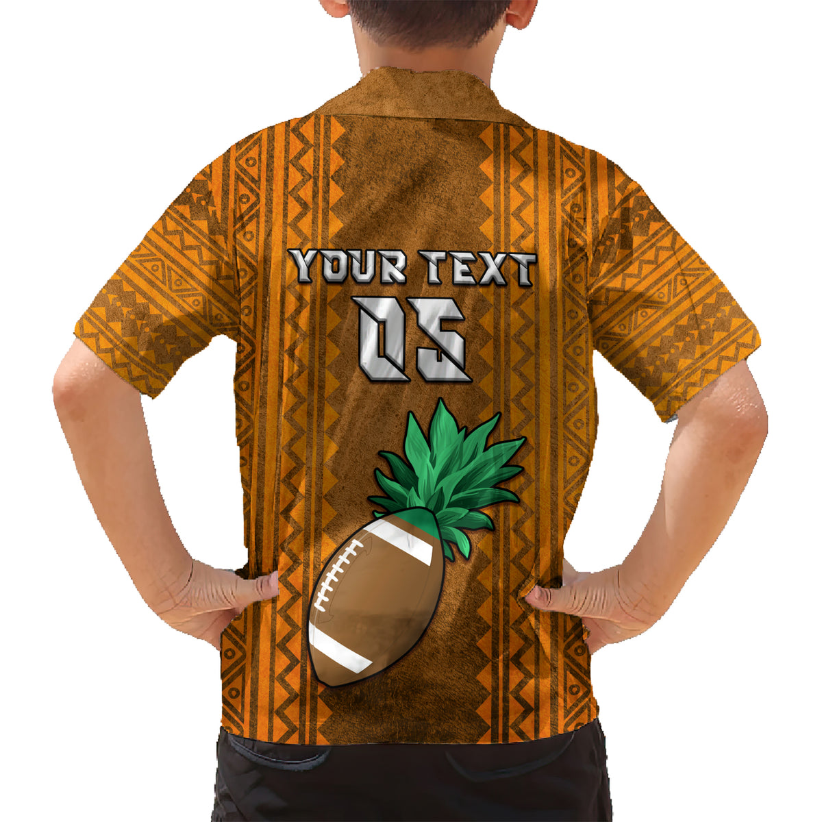 Custom Hawaii Honolulu Football Bowl Kid Hawaiian Shirt Simple Style LT05 - Polynesian Pride