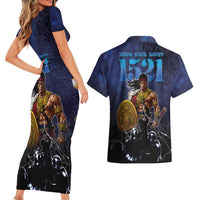 Philippines The First Hero Couples Matching Short Sleeve Bodycon Dress and Hawaiian Shirt Lapu Lapu Know Your Roots
