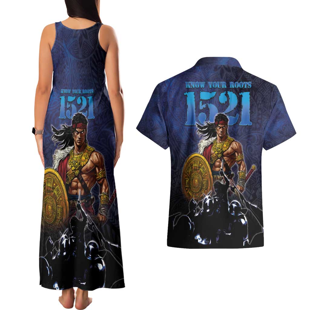 Philippines The First Hero Couples Matching Tank Maxi Dress and Hawaiian Shirt Lapu Lapu Know Your Roots