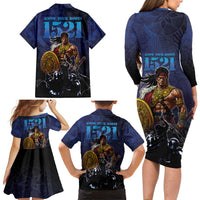Philippines The First Hero Family Matching Long Sleeve Bodycon Dress and Hawaiian Shirt Lapu Lapu Know Your Roots LT05 - Polynesian Pride