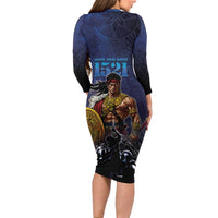 Philippines The First Hero Family Matching Long Sleeve Bodycon Dress and Hawaiian Shirt Lapu Lapu Know Your Roots LT05 - Polynesian Pride