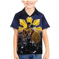 Philippines The First Hero Family Matching Mermaid Dress and Hawaiian Shirt Lapu Lapu Know Your Roots LT05 Son's Shirt Navy - Polynesian Pride