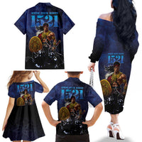 Philippines The First Hero Family Matching Off The Shoulder Long Sleeve Dress and Hawaiian Shirt Lapu Lapu Know Your Roots LT05 - Polynesian Pride