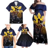 Philippines The First Hero Family Matching Off Shoulder Maxi Dress and Hawaiian Shirt Lapu Lapu Know Your Roots LT05 - Polynesian Pride