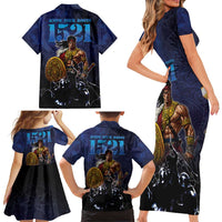 Philippines The First Hero Family Matching Short Sleeve Bodycon Dress and Hawaiian Shirt Lapu Lapu Know Your Roots LT05 - Polynesian Pride