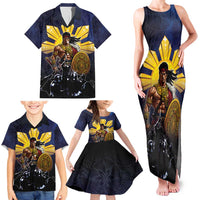Philippines The First Hero Family Matching Tank Maxi Dress and Hawaiian Shirt Lapu Lapu Know Your Roots LT05 - Polynesian Pride