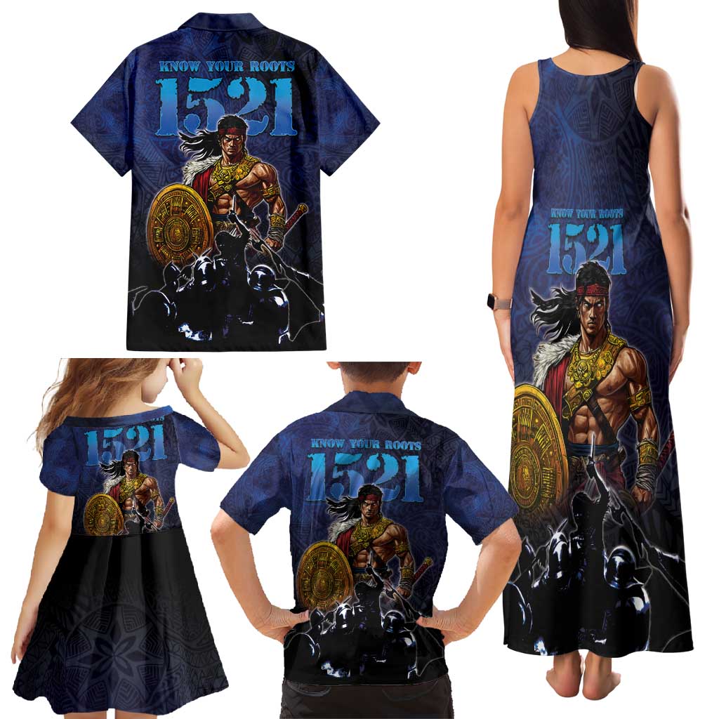 Philippines The First Hero Family Matching Tank Maxi Dress and Hawaiian Shirt Lapu Lapu Know Your Roots LT05 - Polynesian Pride