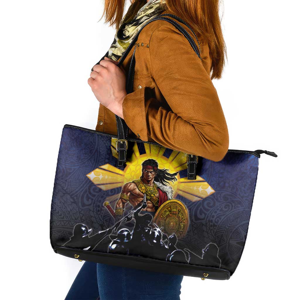 Philippines The First Hero Leather Tote Bag Lapu Lapu Know Your Roots