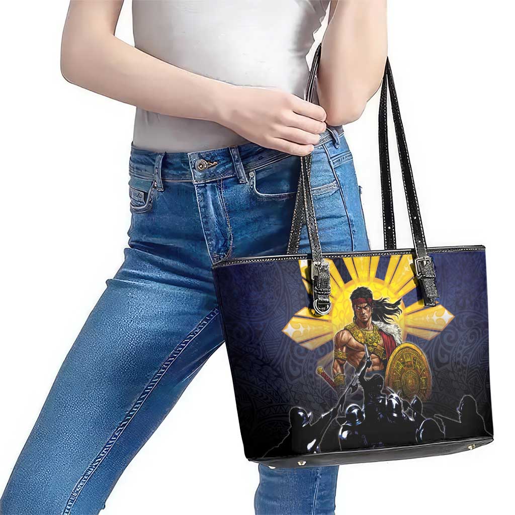 Philippines The First Hero Leather Tote Bag Lapu Lapu Know Your Roots