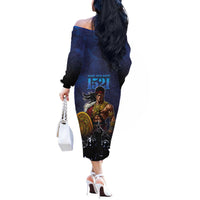 Philippines The First Hero Off The Shoulder Long Sleeve Dress Lapu Lapu Know Your Roots