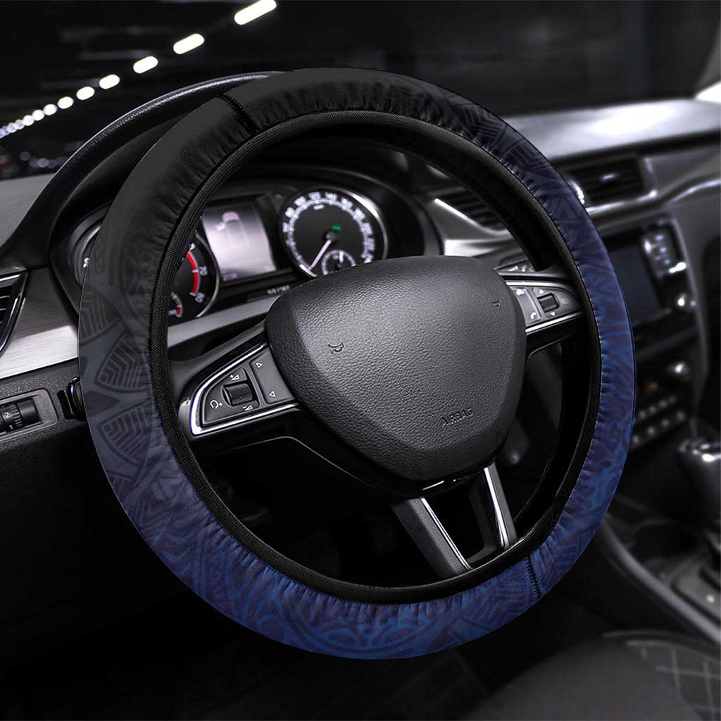 Philippines The First Hero Steering Wheel Cover Lapu Lapu Know Your Roots LT05 Universal Fit Navy - Polynesian Pride