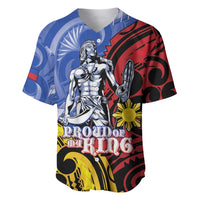 Philippines Lapu-Lapu Baseball Jersey Proud Of My King LT05 Blue - Polynesian Pride