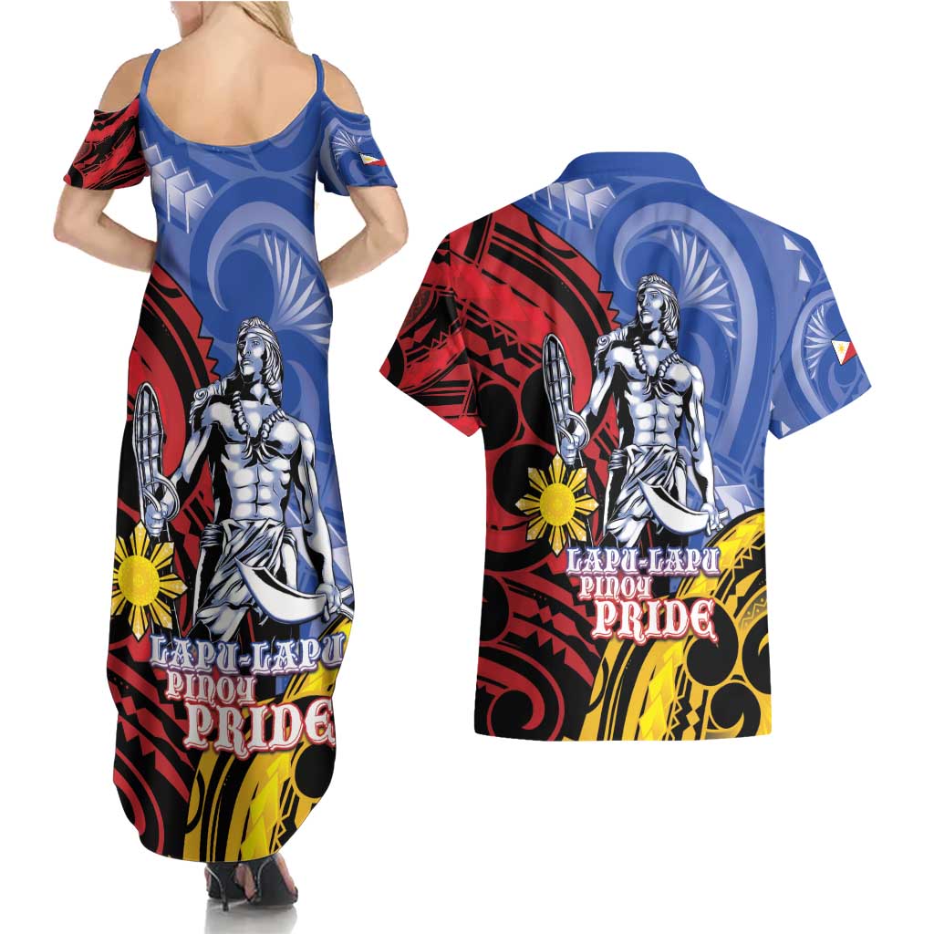 Philippines Lapu-Lapu Couples Matching Summer Maxi Dress and Hawaiian Shirt Proud Of My King LT05 - Polynesian Pride