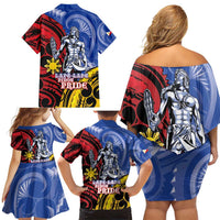 Philippines Lapu-Lapu Family Matching Off Shoulder Short Dress and Hawaiian Shirt Proud Of My King LT05 - Polynesian Pride