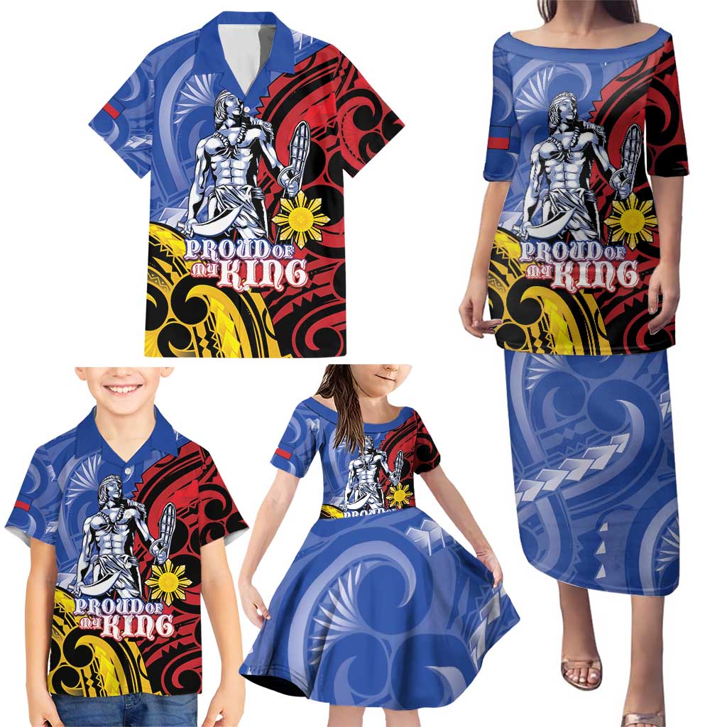 Philippines Lapu-Lapu Family Matching Puletasi and Hawaiian Shirt Proud Of My King LT05 - Polynesian Pride