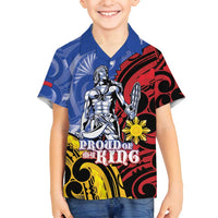 Philippines Lapu-Lapu Family Matching Puletasi and Hawaiian Shirt Proud Of My King LT05 Son's Shirt Blue - Polynesian Pride