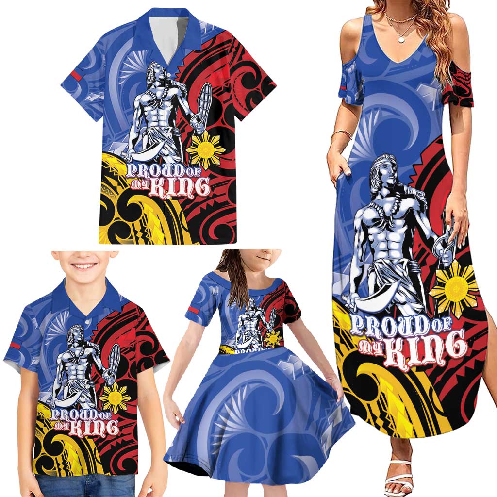 Philippines Lapu-Lapu Family Matching Summer Maxi Dress and Hawaiian Shirt Proud Of My King LT05 - Polynesian Pride