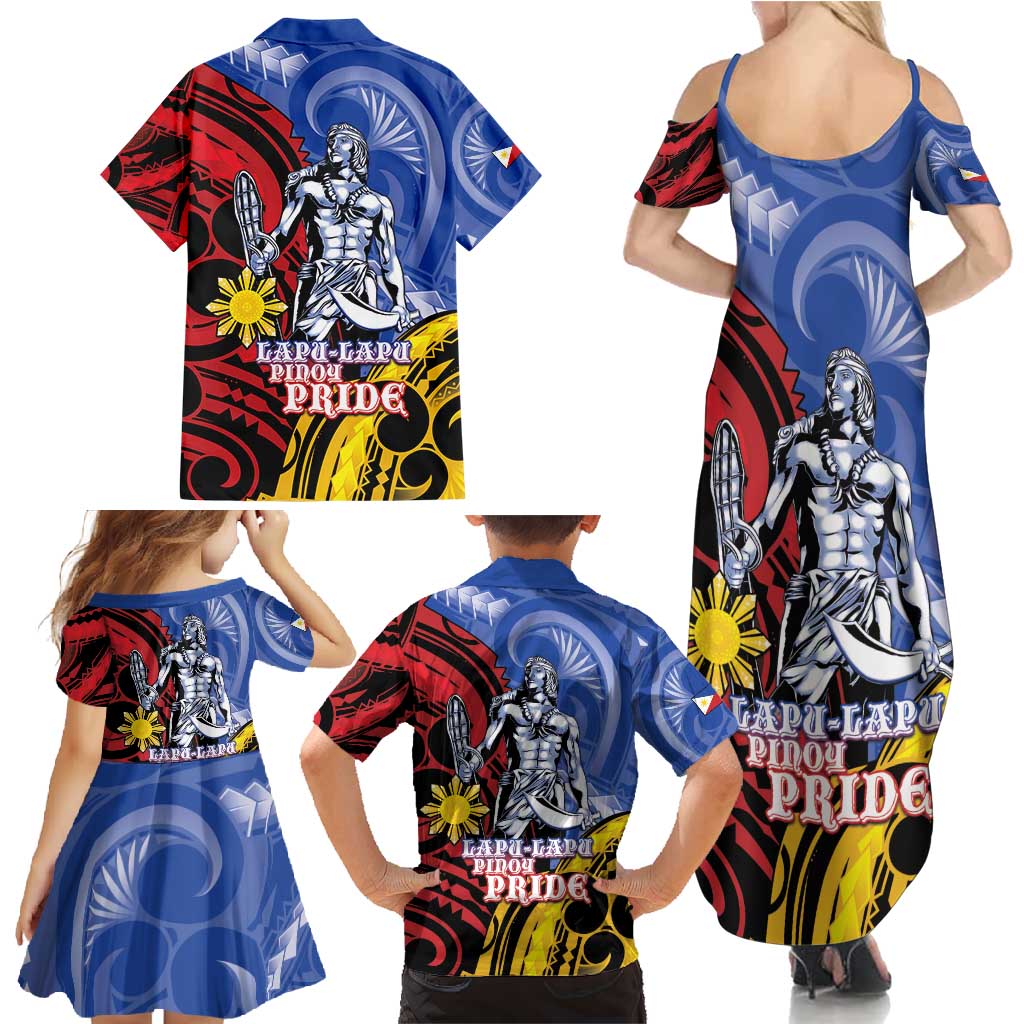 Philippines Lapu-Lapu Family Matching Summer Maxi Dress and Hawaiian Shirt Proud Of My King LT05 - Polynesian Pride