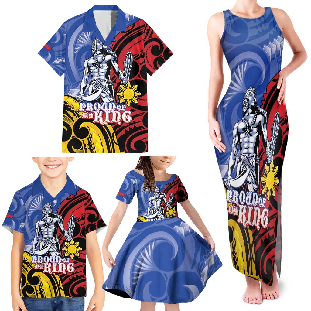 Philippines Lapu-Lapu Family Matching Tank Maxi Dress and Hawaiian Shirt Proud Of My King LT05 - Polynesian Pride