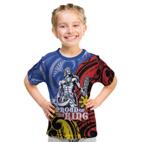Philippines Lapu-Lapu Kid T Shirt Proud Of My King LT05 Blue - Polynesian Pride