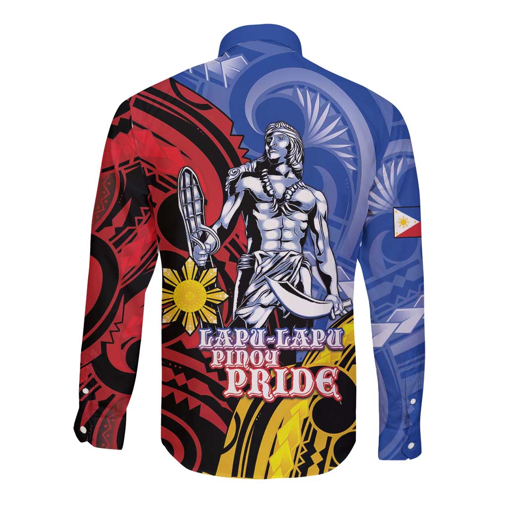 Philippines Lapu-Lapu Long Sleeve Button Shirt Proud Of My King LT05 - Polynesian Pride