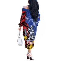 Philippines Lapu-Lapu Off The Shoulder Long Sleeve Dress Proud Of My King