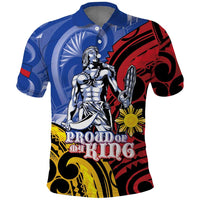Philippines Lapu-Lapu Polo Shirt Proud Of My King LT05 Blue - Polynesian Pride