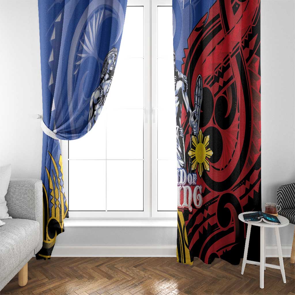 Philippines Lapu-Lapu Window Curtain Proud Of My King LT05 - Polynesian Pride