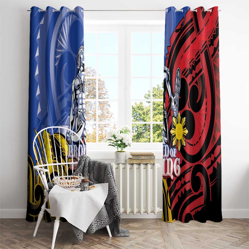 Philippines Lapu-Lapu Window Curtain Proud Of My King LT05 - Polynesian Pride
