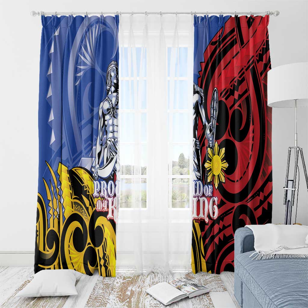 Philippines Lapu-Lapu Window Curtain Proud Of My King LT05 - Polynesian Pride