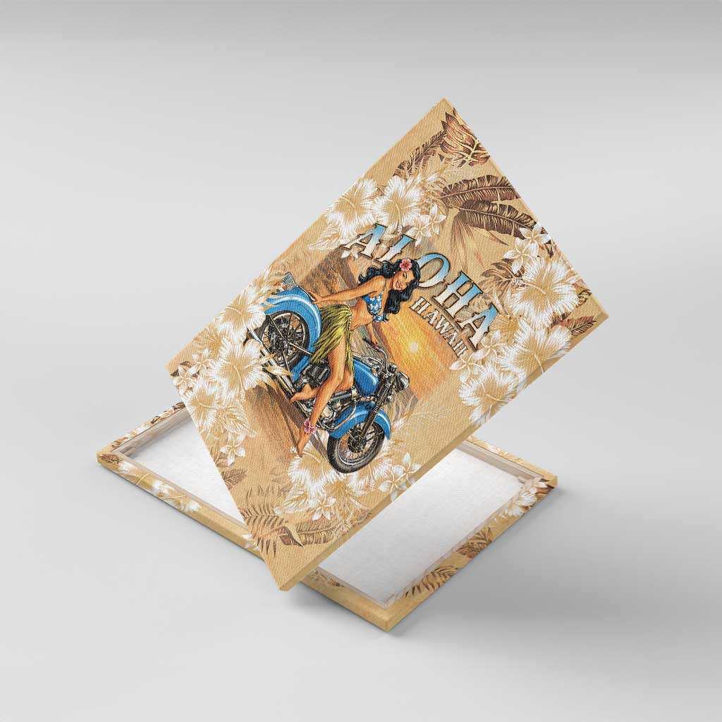 Aloha Hawaii Biker Canvas Wall Art Ride To Paradise