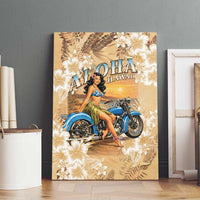 Aloha Hawaii Biker Canvas Wall Art Ride To Paradise