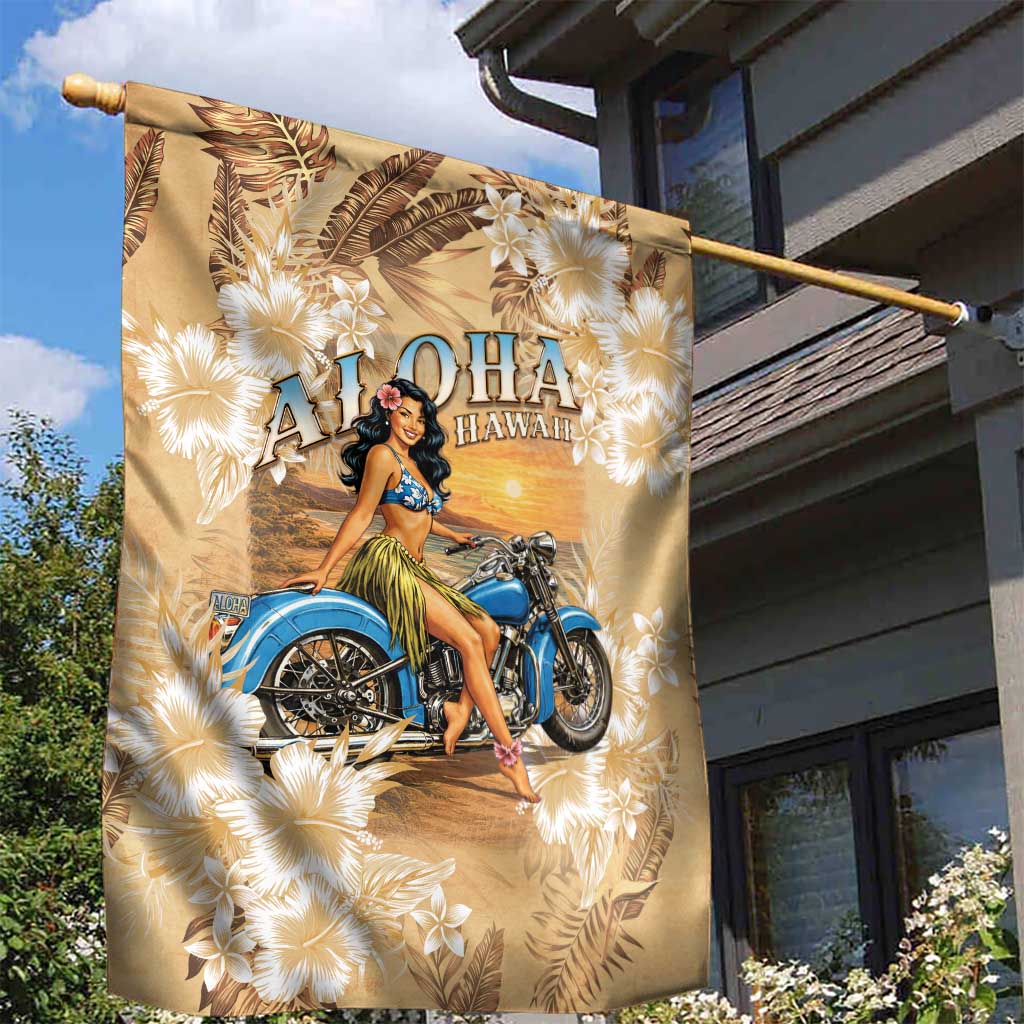 Aloha Hawaii Biker Garden Flag Ride To Paradise