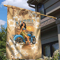 Aloha Hawaii Biker Garden Flag Ride To Paradise