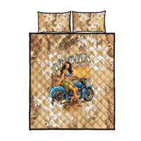 Aloha Hawaii Biker Quilt Bed Set Ride To Paradise