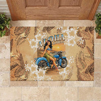 Aloha Hawaii Biker Rubber Doormat Ride To Paradise