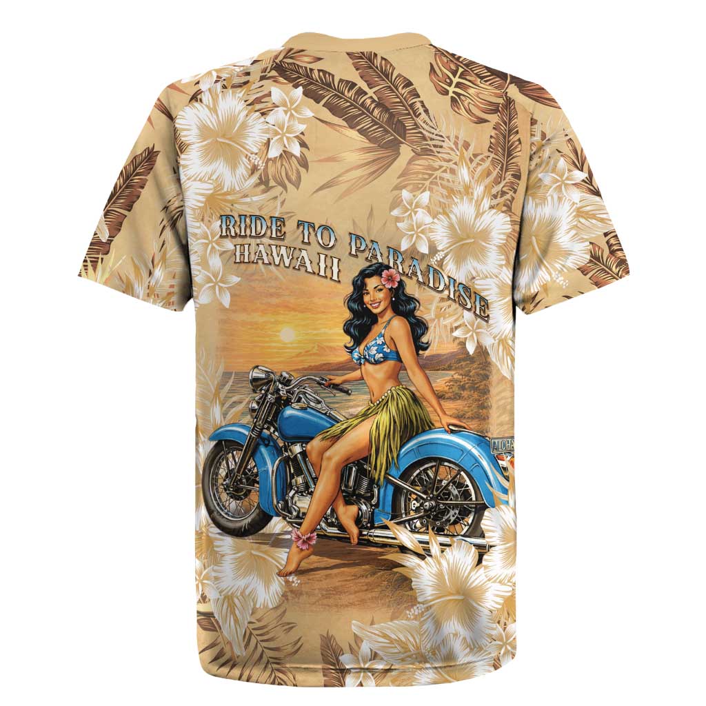 Aloha Hawaii Biker Rugby Jersey Ride To Paradise