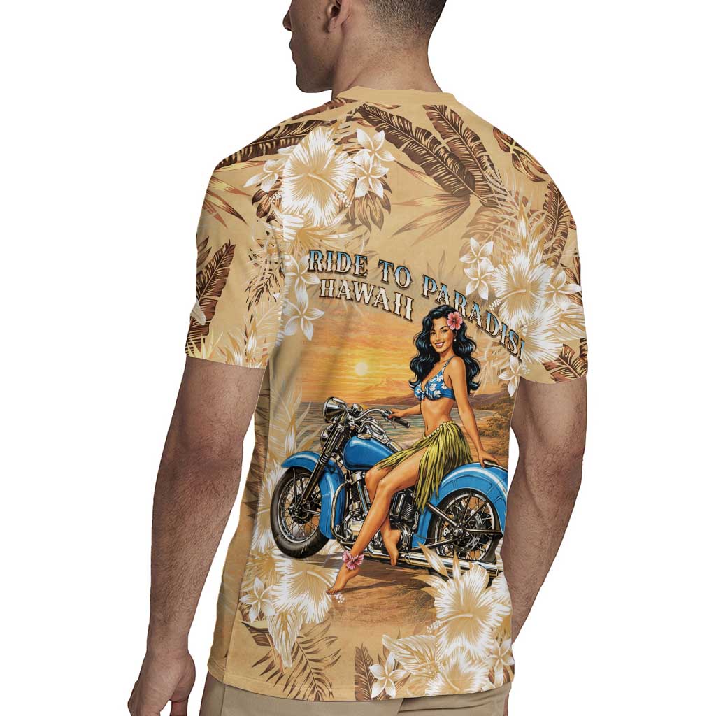 Aloha Hawaii Biker Rugby Jersey Ride To Paradise