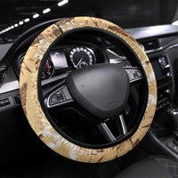 Aloha Hawaii Biker Steering Wheel Cover Ride To Paradise LT05 Universal Fit Beige - Polynesian Pride