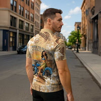 Aloha Hawaii Biker Zipper Polo Shirt Ride To Paradise