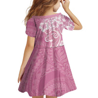 Polynesian Women's Day Family Matching Mermaid Dress and Hawaiian Shirt Pink Hibiscus Flowers With Polynesian Pattern LT05 - Polynesian Pride