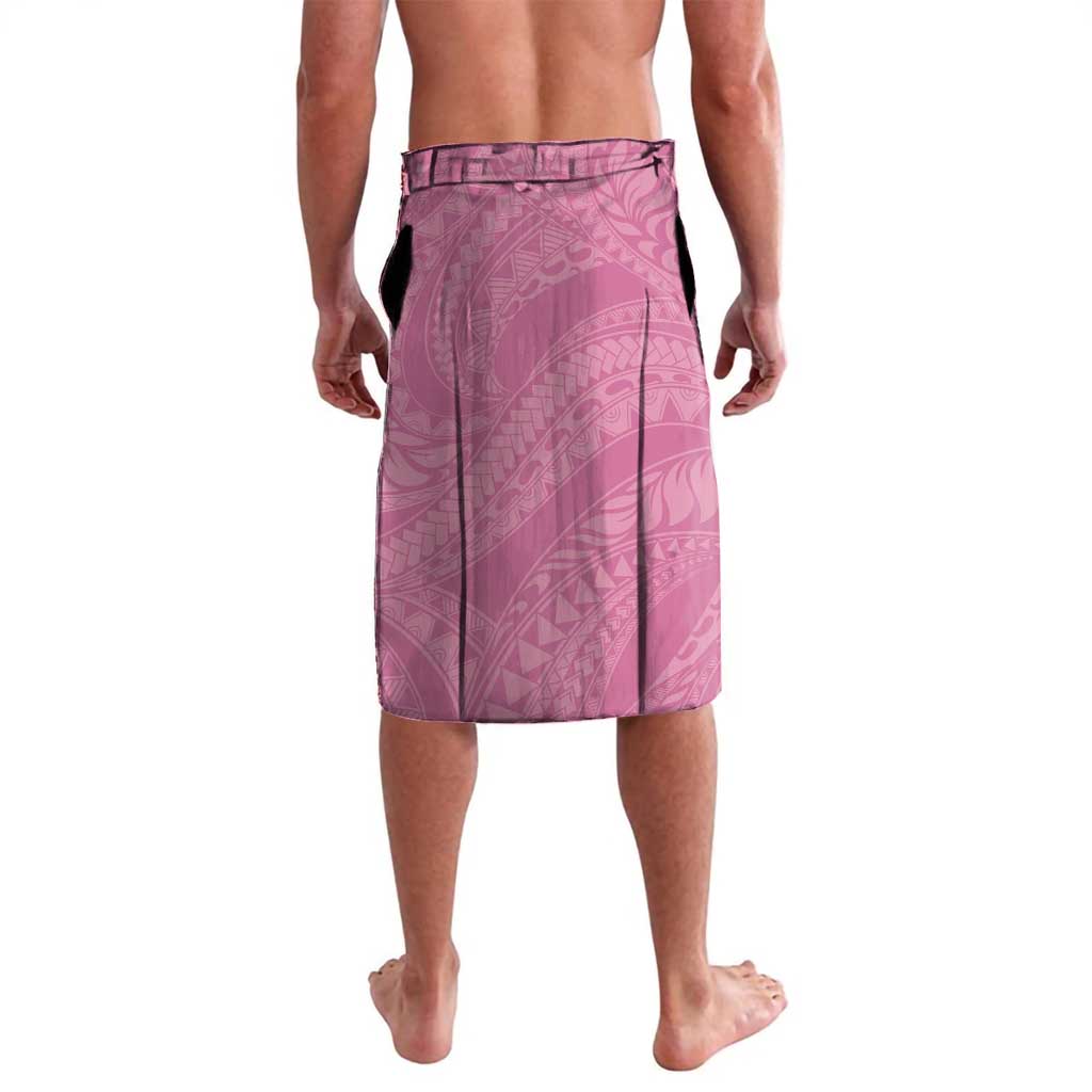 Polynesian Women's Day Lavalava Pink Hibiscus Flowers With Polynesian Pattern