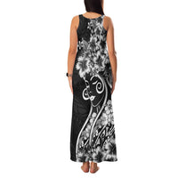 Polynesian Women's Day Family Matching Tank Maxi Dress and Hawaiian Shirt Black Hibiscus Flowers With Polynesian Pattern LT05 - Polynesian Pride