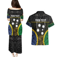Personalised South Sea Islanders And Gilbert Islands Couples Matching Puletasi and Hawaiian Shirt Kanakas Polynesian Pattern