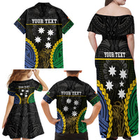 Personalised South Sea Islanders And Gilbert Islands Family Matching Off Shoulder Maxi Dress and Hawaiian Shirt Kanakas Polynesian Pattern LT05 - Polynesian Pride