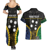 Personalised South Sea Islanders And New Caledonia Couples Matching Summer Maxi Dress and Hawaiian Shirt Kanakas Polynesian Pattern LT05 - Polynesian Pride